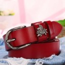 Dames leren riem met decoratie 7
