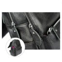 Dames leren rugzak met diefstalbeveiliging, ruim 25 × 11 × 36 cm, kunstleer, voor laptop, school en reizen 21