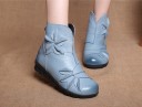 Dames leren schoenen met bloemen J1720 8