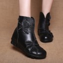 Dames leren schoenen met bloemen J1720 7