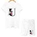 Dames letter T-shirt en short 22