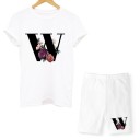 Dames letter T-shirt en short 24