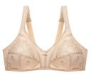 Dames licht gewatteerde bh voor grotere buste Cups met bloemenpatroon Verstelbare bandjes Haaksluiting Katoen met nylon 1