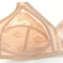Dames licht gewatteerde bh voor grotere buste Cups met bloemenpatroon Verstelbare bandjes Haaksluiting Katoen met nylon 6