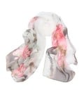 Dames lichte sjaal met bloemenmotief Vloeiende sjaal 160 x 50 cm Polyester Fijn schilderachtig patroon Accessoire voor jurken en T-shirts 8