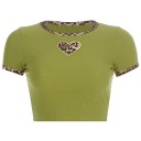 Dames luipaard crop top 7