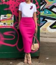 Dames mantel midi rok G145 4