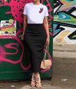 Dames mantel midi rok G145 3