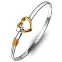 Dames massieve armband met hart 1