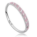 Dames massieve armband met stenen H547 1