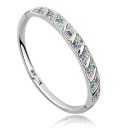 Dames massieve armband met stenen H547 3