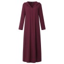 Dames maxi-jurk met capuchon 7
