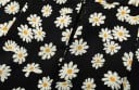 Dames midi rok met bloemenprint Zwart met witte bloemen Licht uitlopende A-lijn snit Katoen en polyester Lengte tot halverwege de kuiten 5