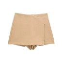 Dames mini asymmetrische rok met hoge taille Elegante korte rok voor in de stad Stijlvolle rok voor een feestje Moderne streetwear mode 6