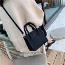 Dames mini crossbody handtas voor in de hand en over het lichaam Twee bovenste handvatten en lange verstelbare schouderband PU leer 8