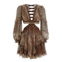 Dames mini-jurk met mouwen 9