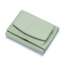 Dames mini portemonnee van echt leer Vouwbaar compact ontwerp met klep Korrelige textuur Gequilte randen Afmetingen 10 x 7 x 3 cm 6