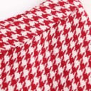 Dames mini rok met volant en zwarte knopen Rood-wit houthakkersmotief Rechte aansluitende bovenkant Polyester met katoen 6