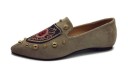 Dames mocassins met wapenschildprint J1133 8