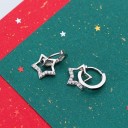 Dames oorbellen cirkels met een ster R108 4