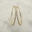 Dames oorbellen cirkels met zirkonen G132 6