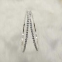 Dames oorbellen cirkels met zirkonen G132 7