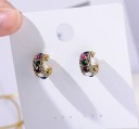 Dames oorbellen halve cirkels A2597 7