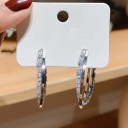 Dames oorbellen halve cirkels R118 6