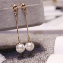 Dames oorbellen Hangende parel 1