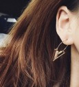 Dames oorbellen hol &quot;V&quot; J1134 4