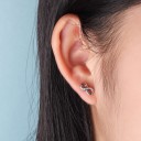Dames oorbellen infinity stenen 2