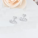 Dames oorbellen infinity stenen 4