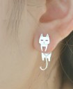 Dames oorbellen, kat en vis 2