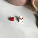 Dames oorbellen konijn en hart 4