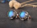 Dames oorbellen met blauwe kristal 6