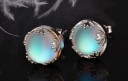 Dames oorbellen met blauwe kristal 7