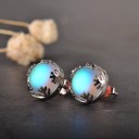 Dames oorbellen met blauwe kristal 4
