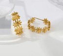 Dames oorbellen met bloemen G544 5