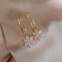 Dames oorbellen met een bloem G709 6