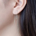 Dames oorbellen met ketting 13
