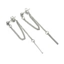 Dames oorbellen met ketting 1