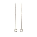 Dames oorbellen met ketting 2