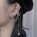 Dames oorbellen met ketting 8