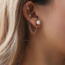 Dames oorbellen met ketting 9
