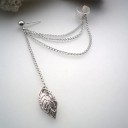 Dames oorbellen met ketting H816 3