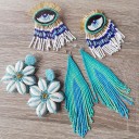 Dames oorbellen met kralen A3155 3