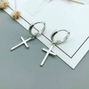 Dames oorbellen met kruis 3