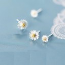 Dames oorbellen met madeliefjeszaadjes 4