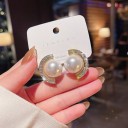 Dames oorbellen met parel j153 7