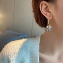 Dames oorbellen met parel j153 3